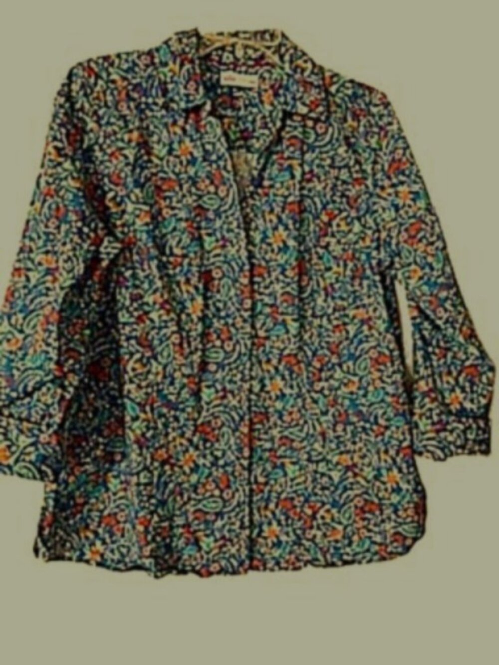Croft & Barrow Print Blouse Women's Large